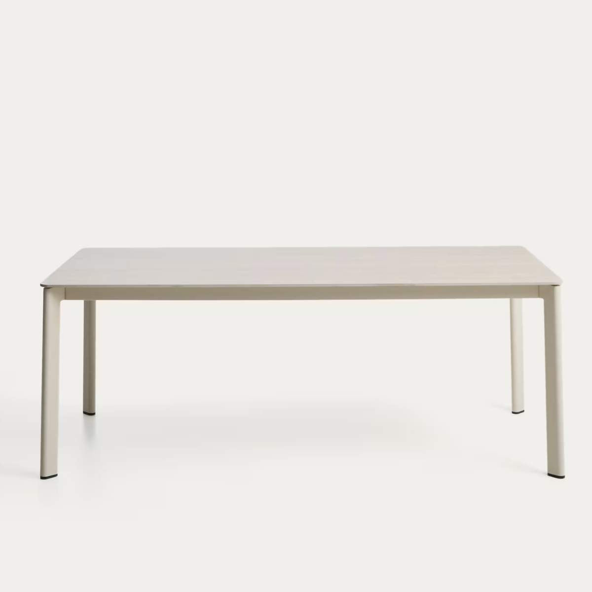 Kave Home Anafi table in sintered stone and graphite aluminium 180 x 90cm