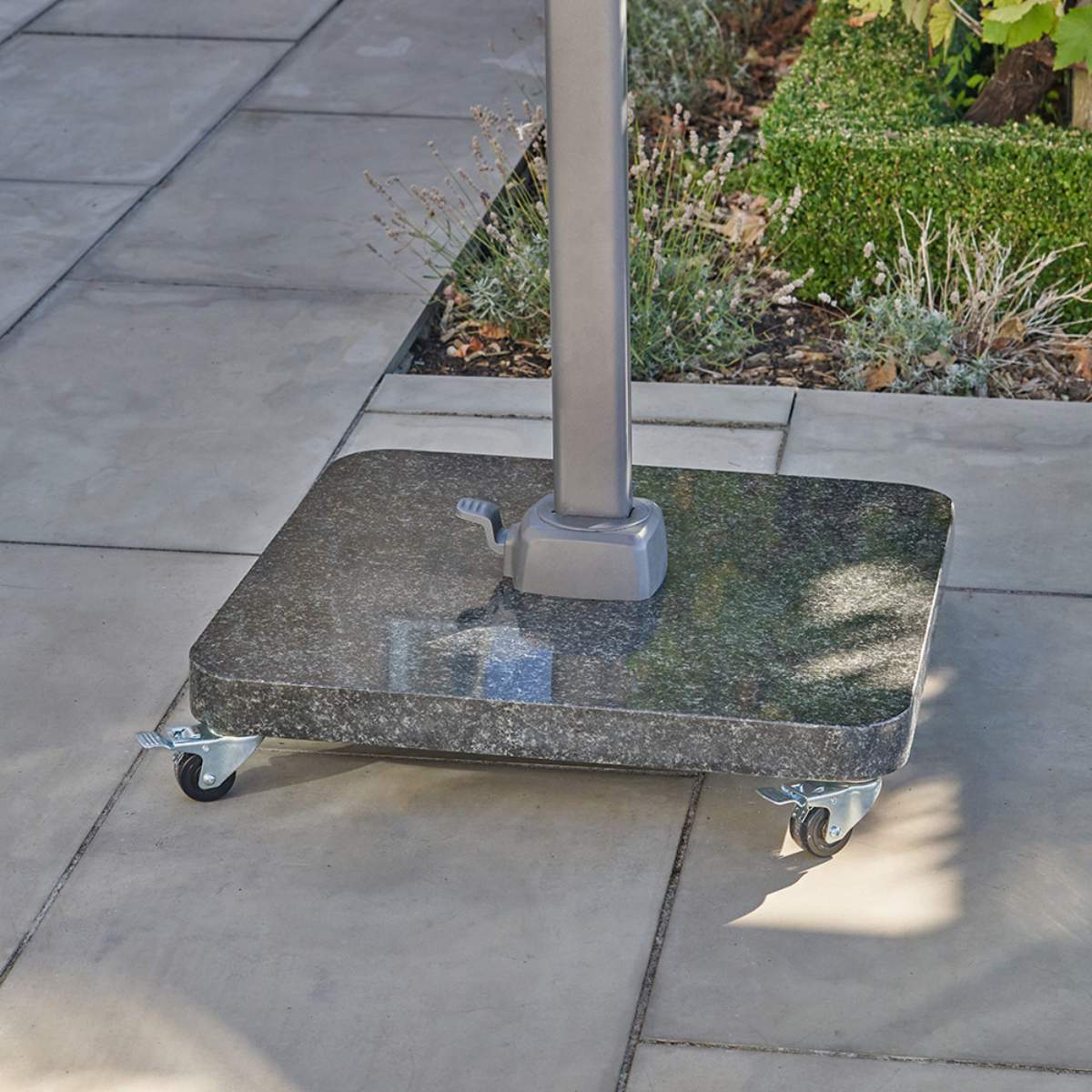 Pacific Lifestyle Ancona Anthracite Round Edge Granite 90KG Wheeled Parasol Base