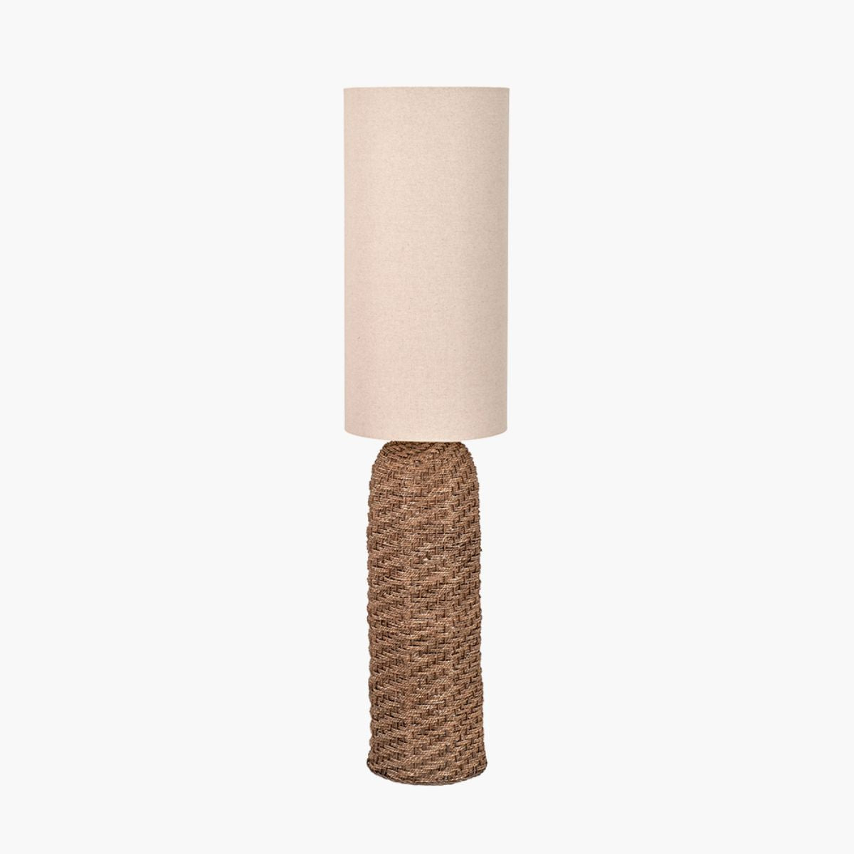 Pacific Lifestyle Andros Brown Woven Seagrass Floor Lamp