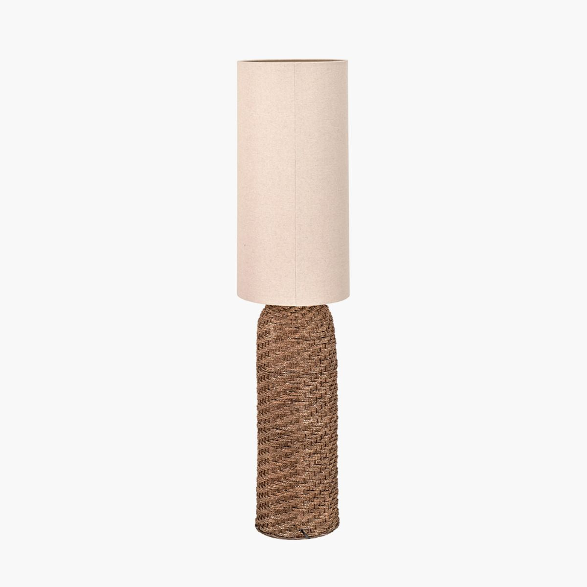 Pacific Lifestyle Andros Brown Woven Seagrass Floor Lamp