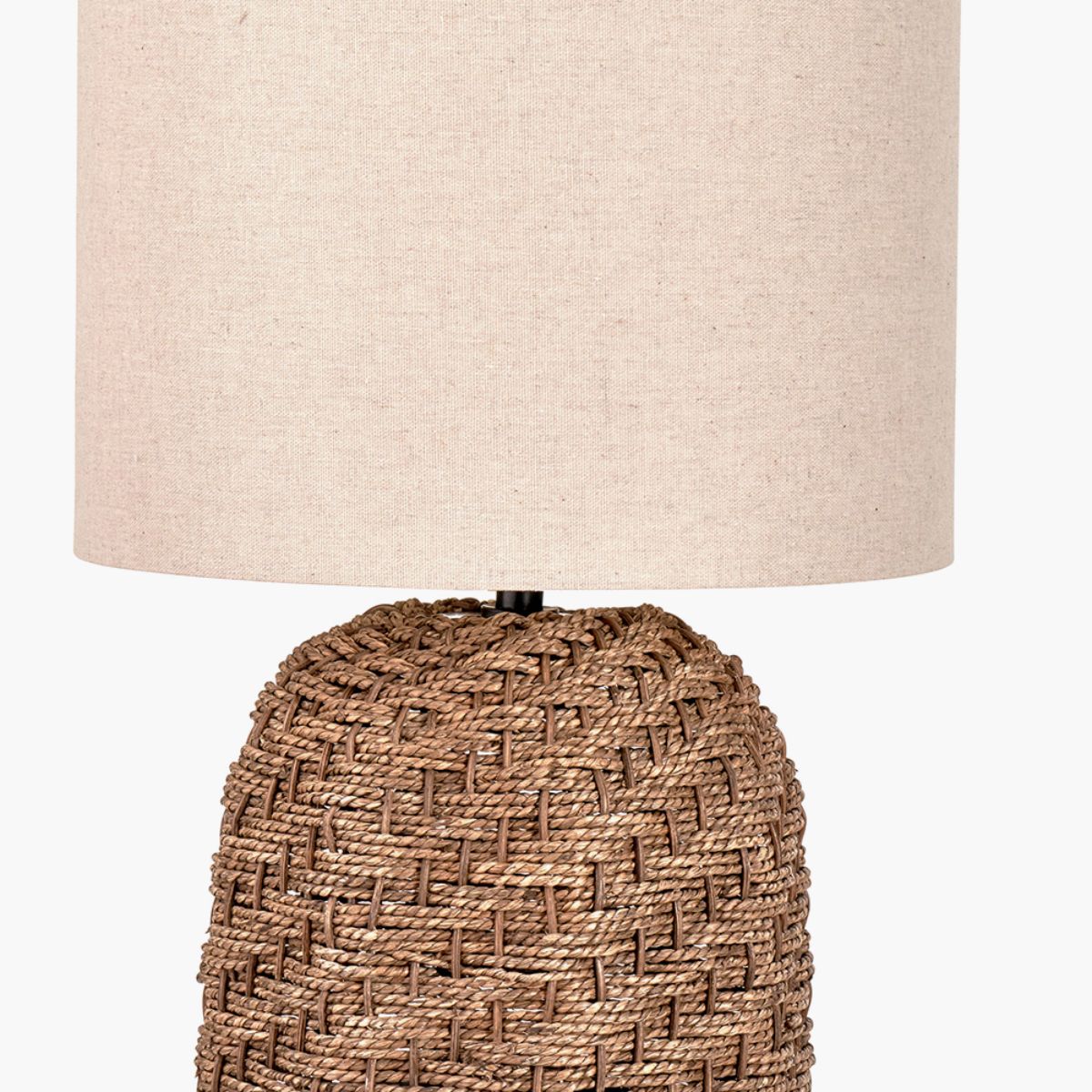 Pacific Lifestyle Andros Brown Woven Seagrass Floor Lamp