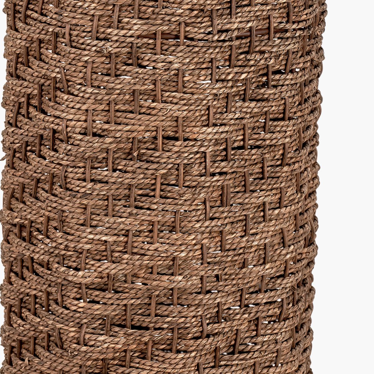 Pacific Lifestyle Andros Brown Woven Seagrass Floor Lamp