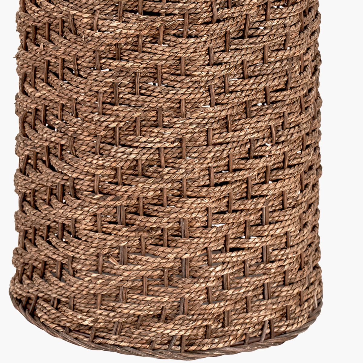 Pacific Lifestyle Andros Brown Woven Seagrass Floor Lamp