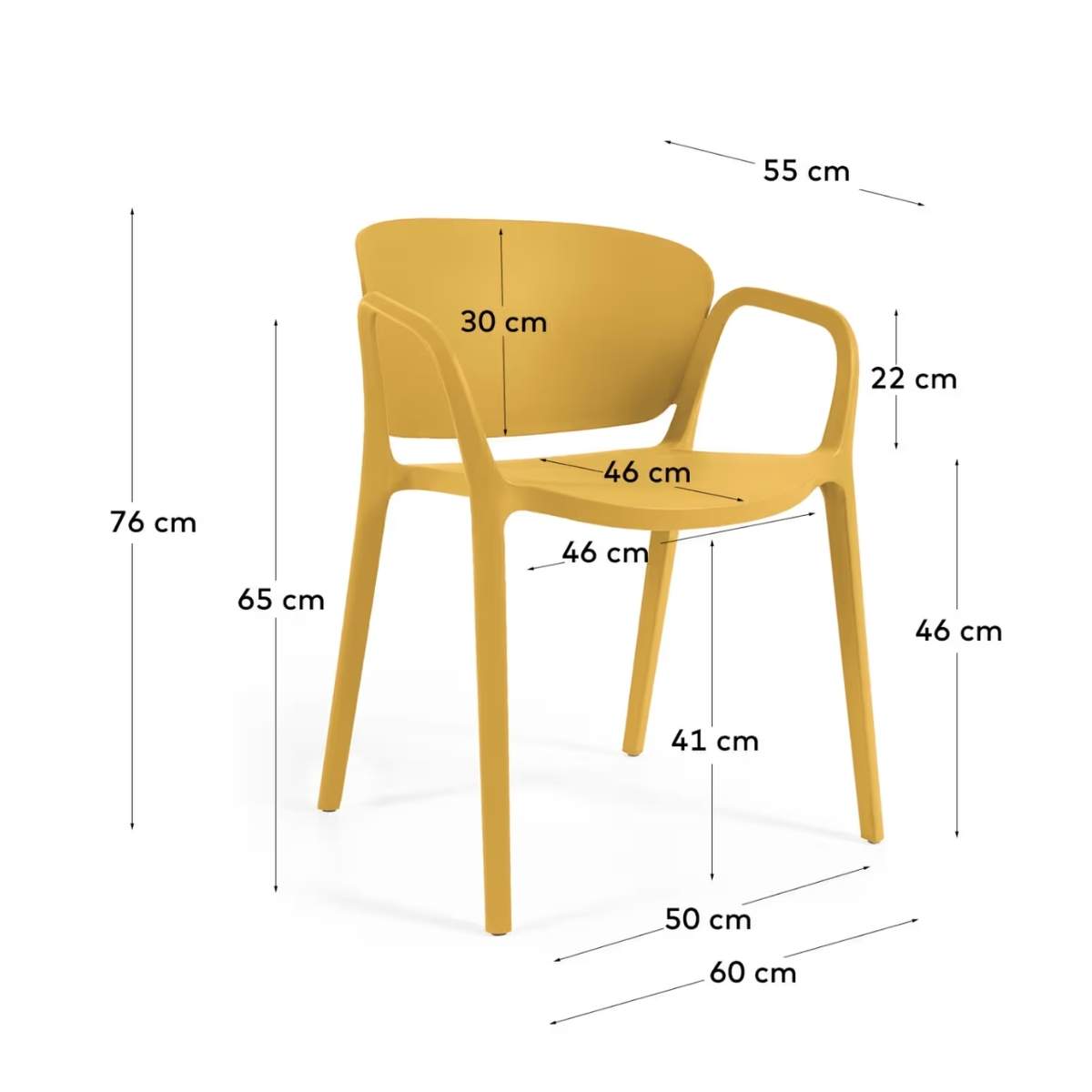 Kave Home Ania stackable outdoor chair in beige