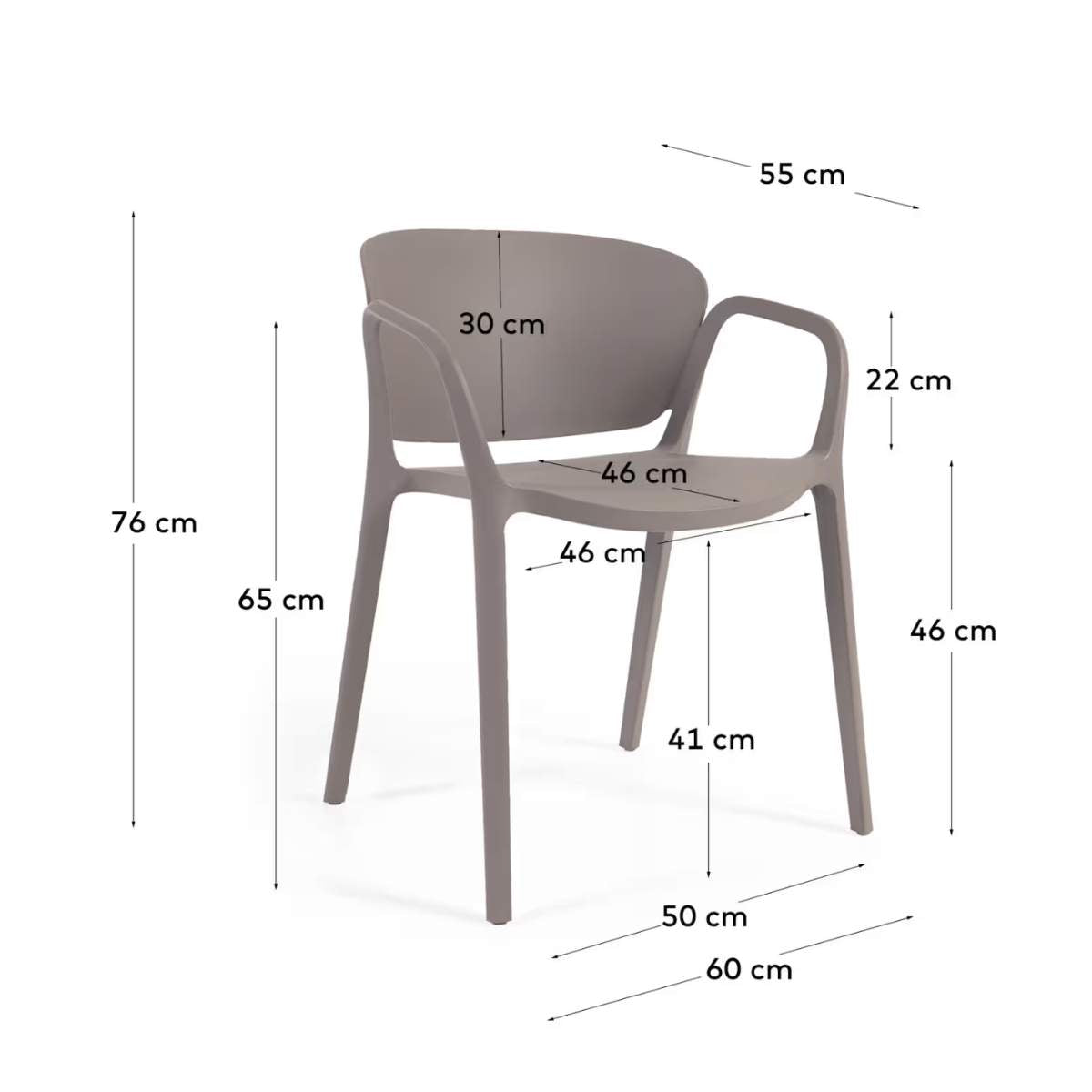 Kave Home Ania stackable outdoor chair in beige