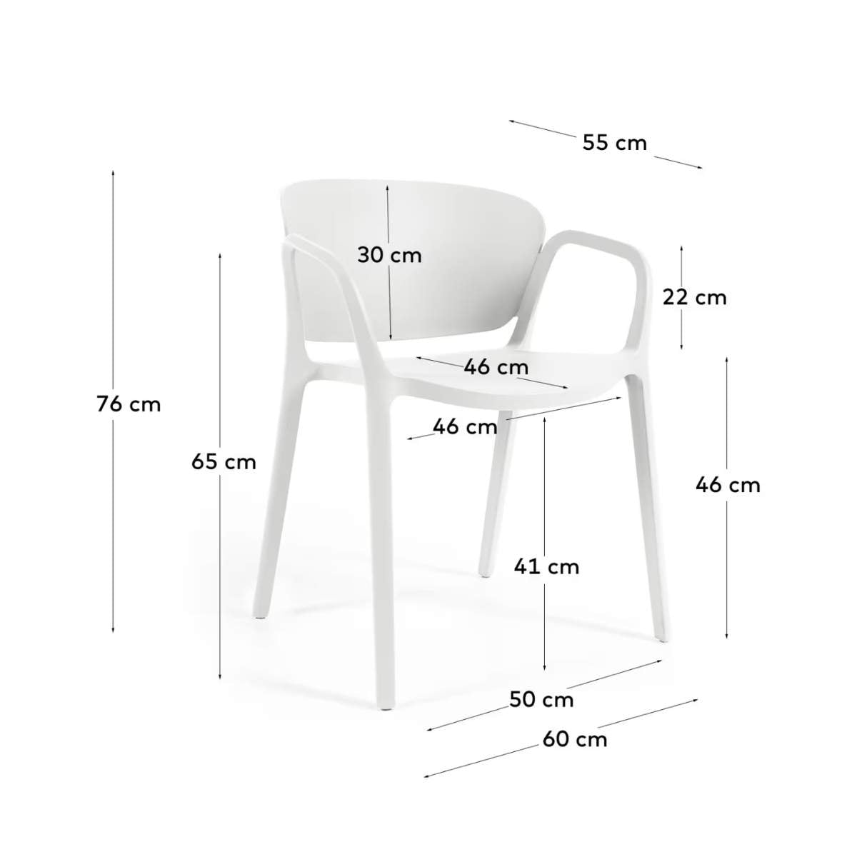 Kave Home Ania stackable outdoor chair in beige