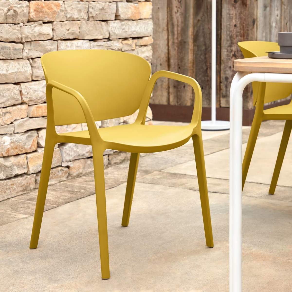 Kave Home Ania stackable outdoor chair in beige