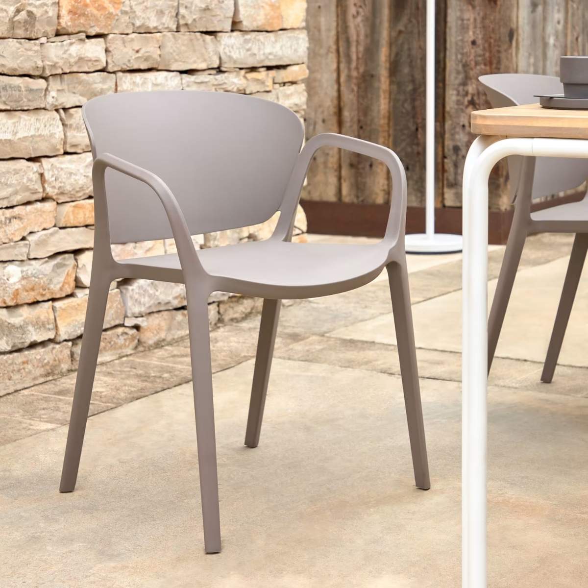 Kave Home Ania stackable outdoor chair in beige