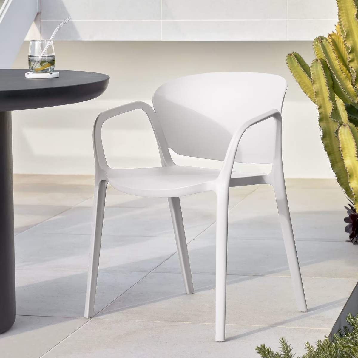 Kave Home Ania stackable outdoor chair in beige