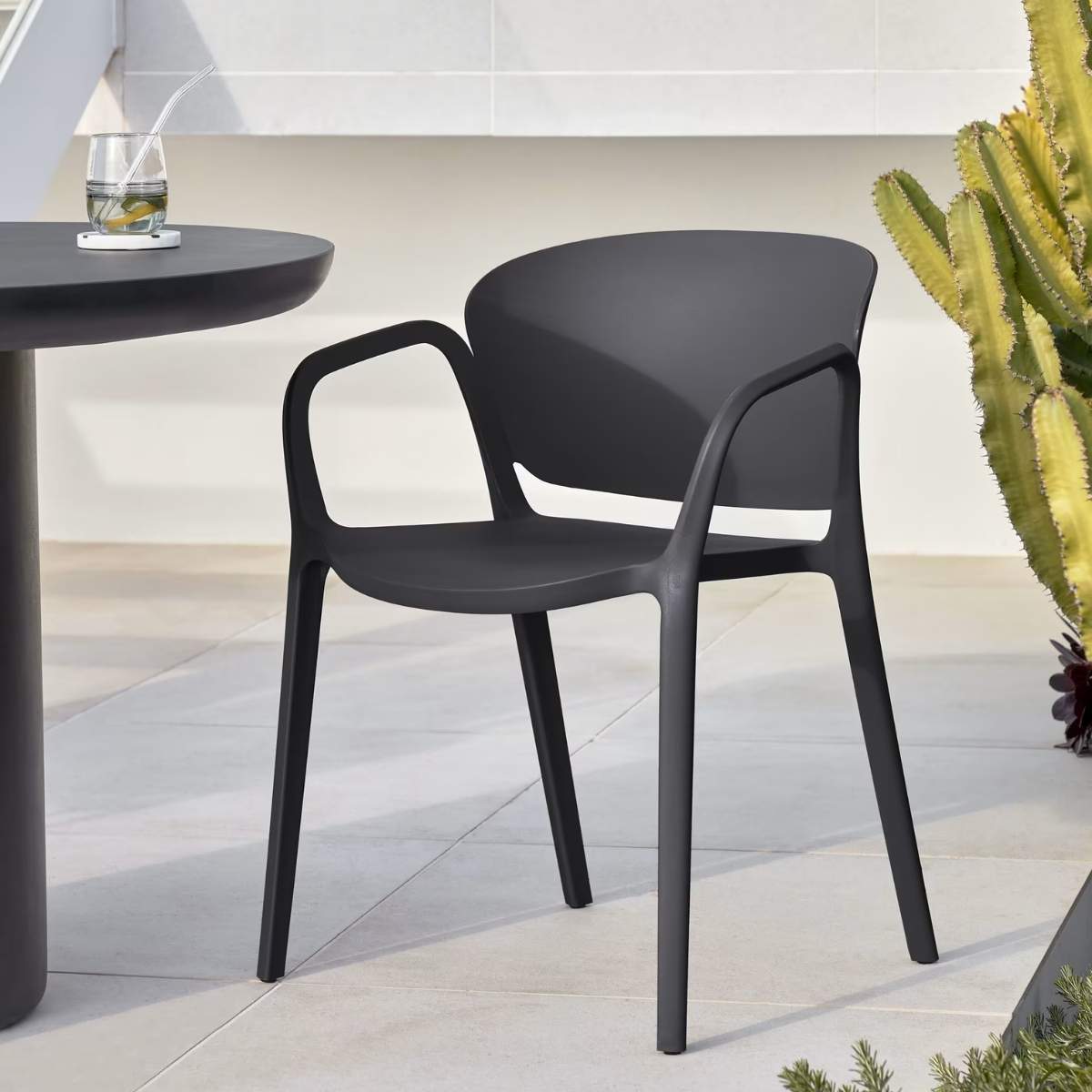 Kave Home Ania stackable outdoor chair in beige