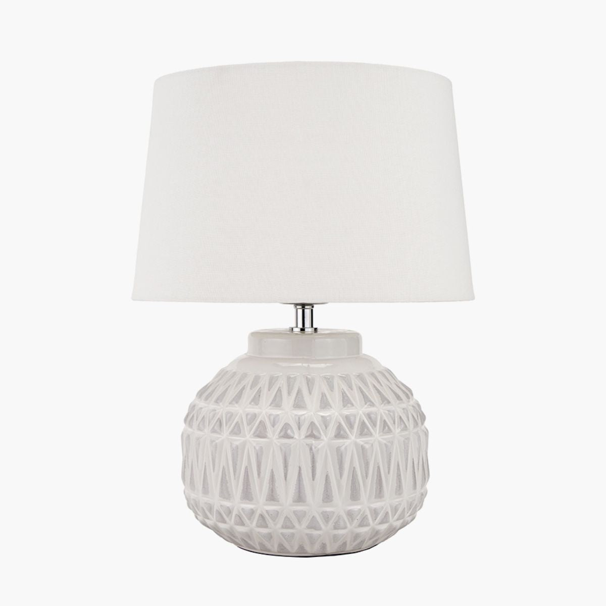 Pacific Lifestyle Anneli Warm White Aztec Texture Ceramic Table Lamp