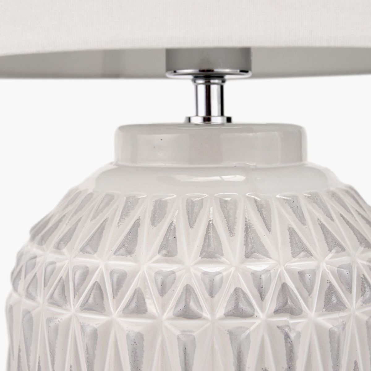 Pacific Lifestyle Anneli Warm White Aztec Texture Ceramic Table Lamp