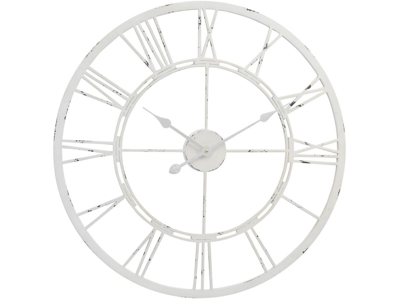 Antique Cream Skeleton Wall Clock-Beaumonde