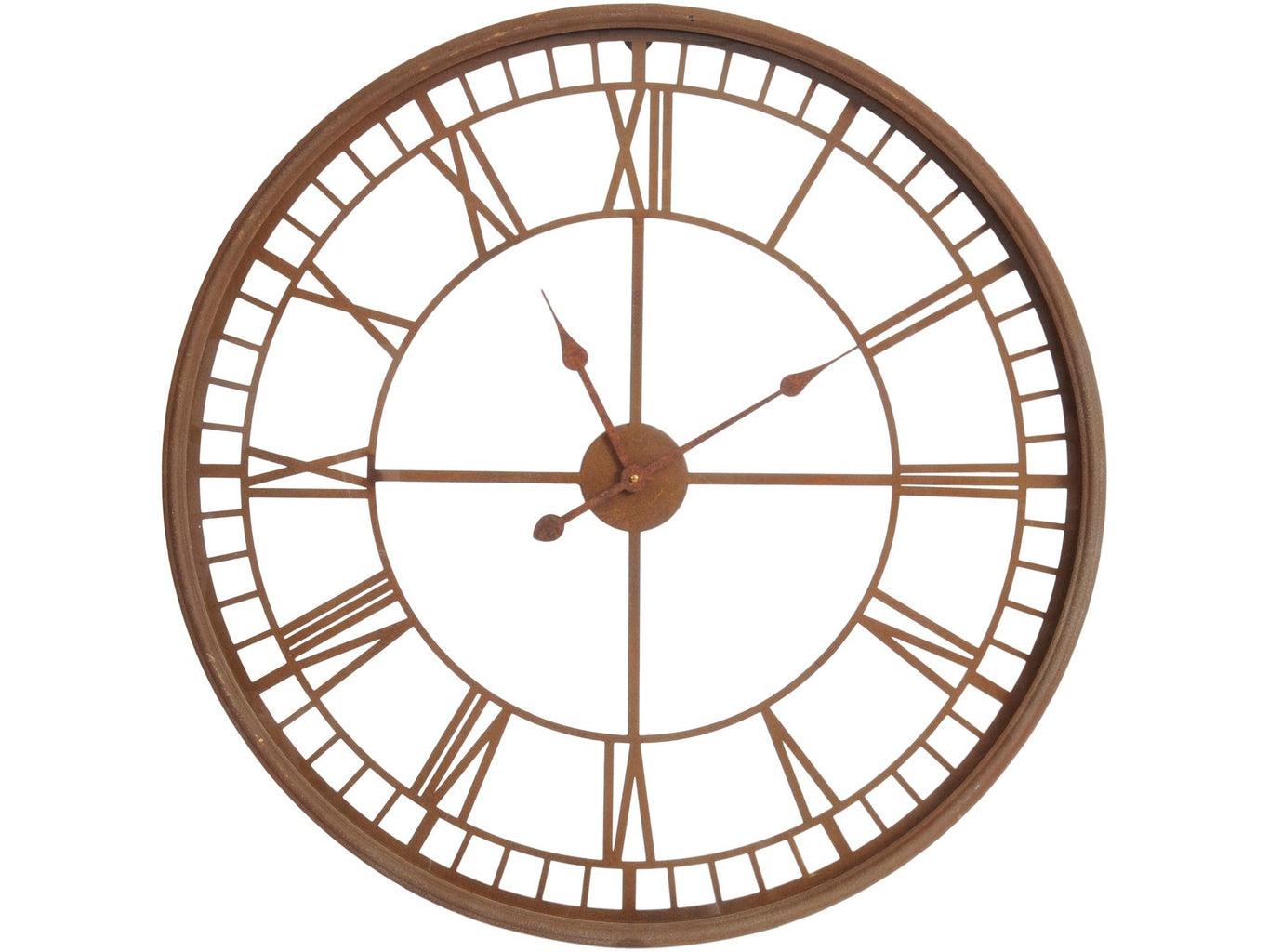 Antique Rust Skeleton Wall Clock-Beaumonde