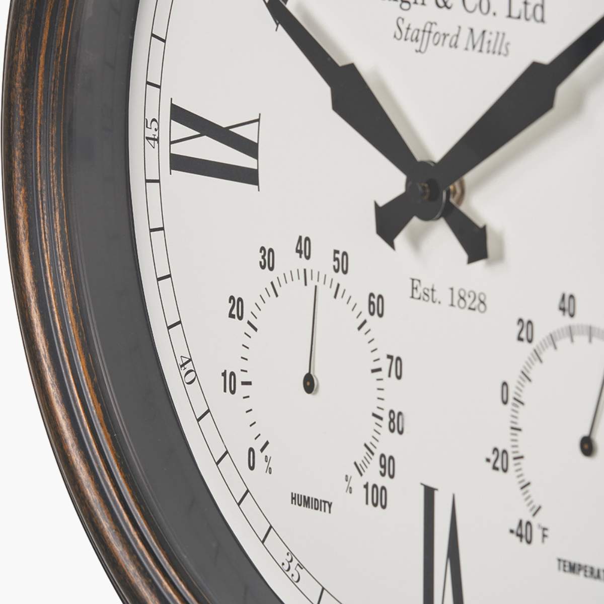 Pacific Lifestyle Antique Bronze Effect Indoor Outdoor Wall Clock