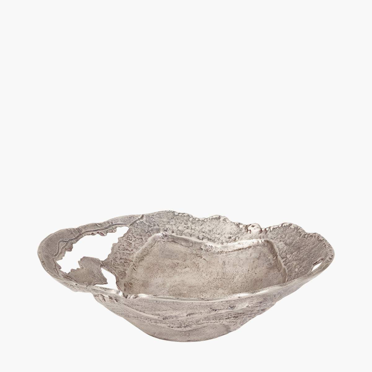 Pacific Lifestyle Antique Silver Cast Metal Decorative Bowl
