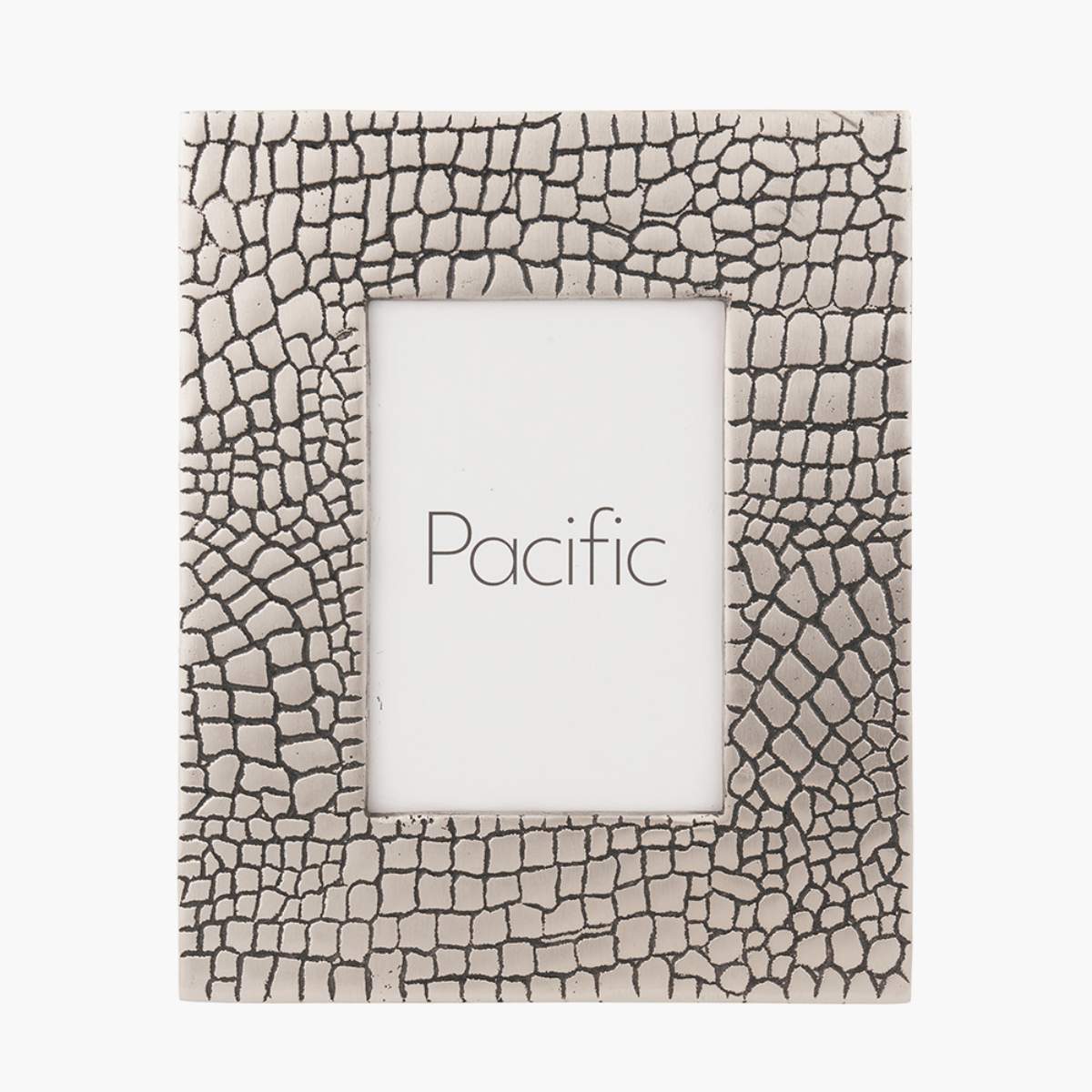 Pacific Lifestyle Antique Silver Metal Croc Print 5 x 7" Photo Frame