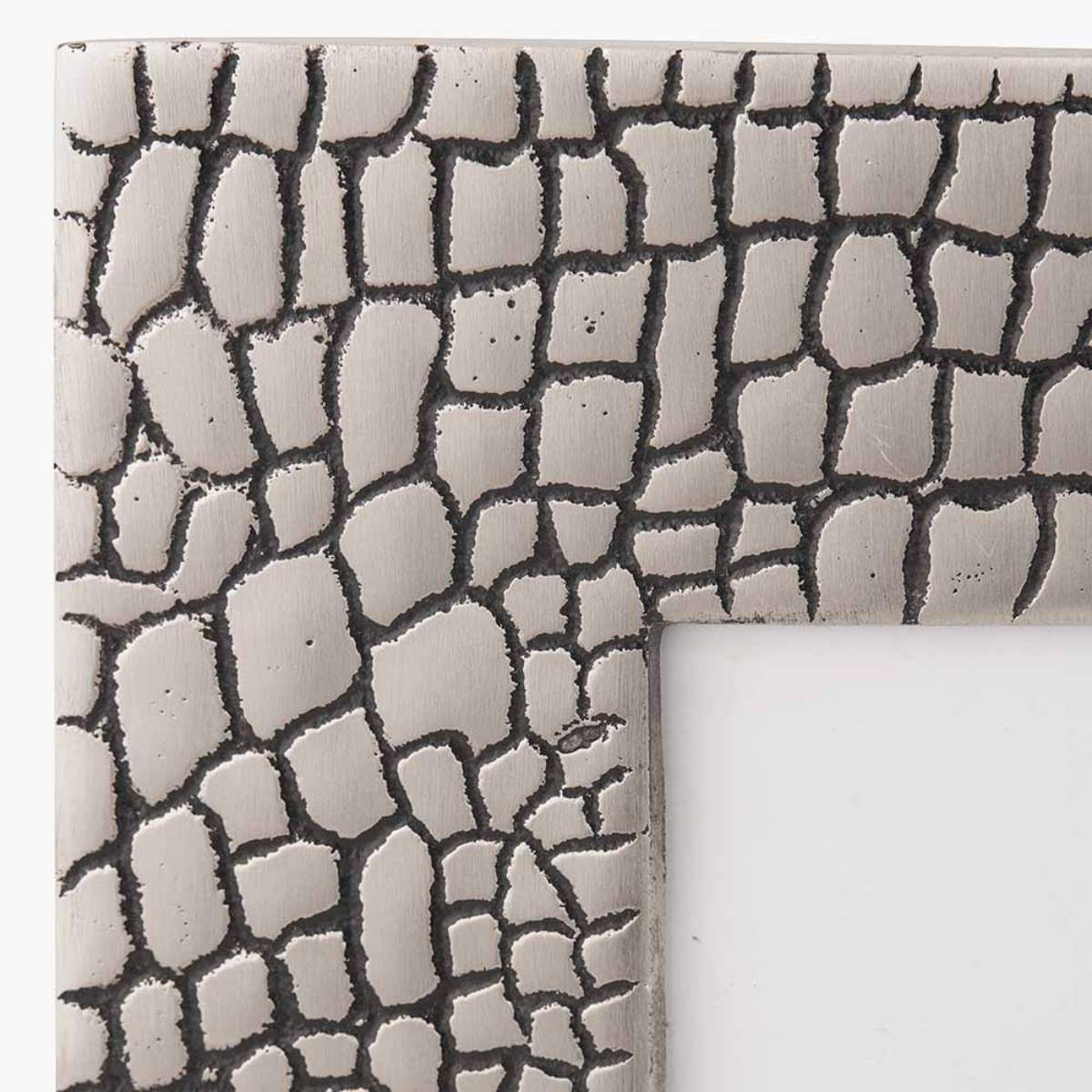 Pacific Lifestyle Antique Silver Metal Croc Print 5 x 7" Photo Frame