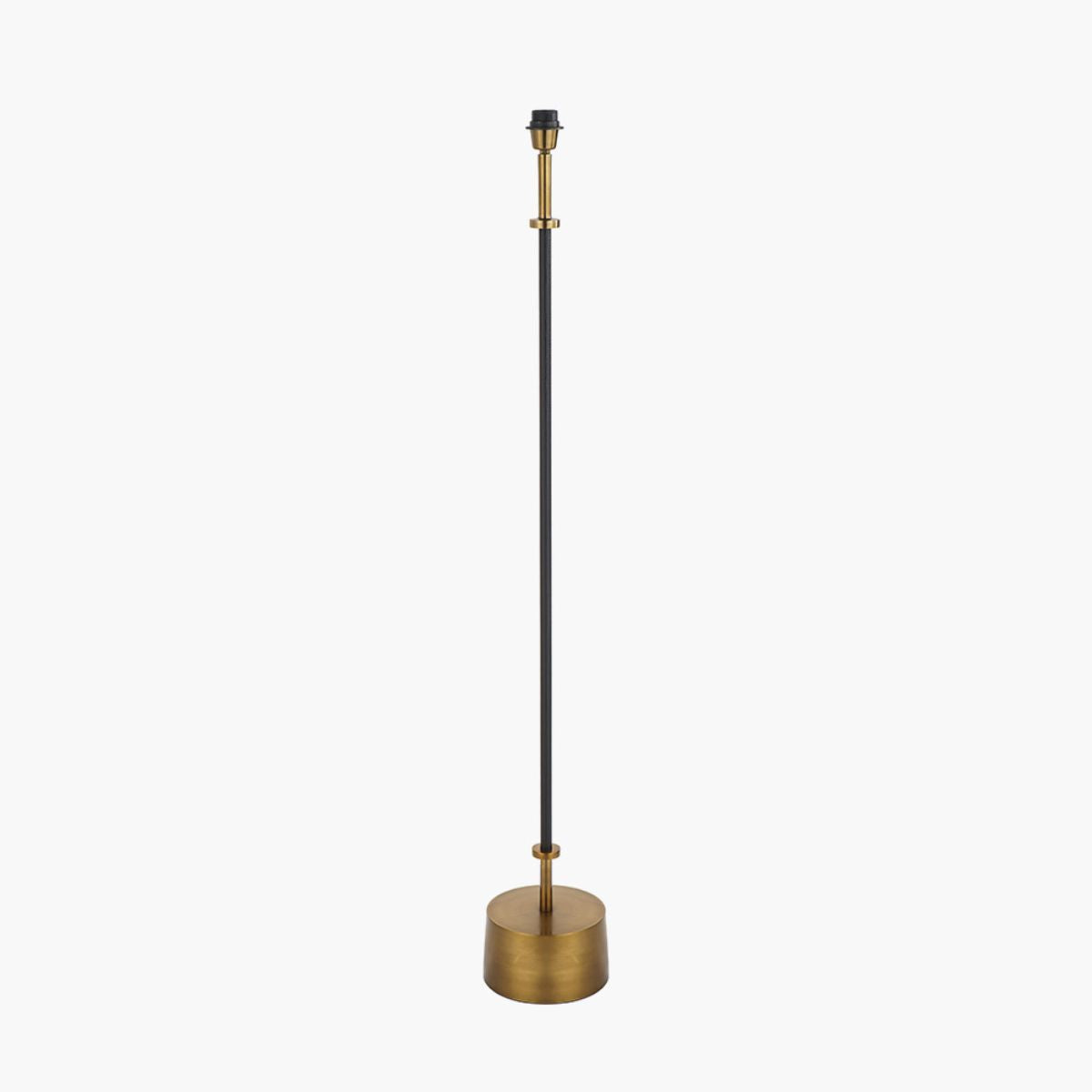 Pacific Lifestyle Antoine Black Croc and Antique Brass Metal Floor Lamp Base