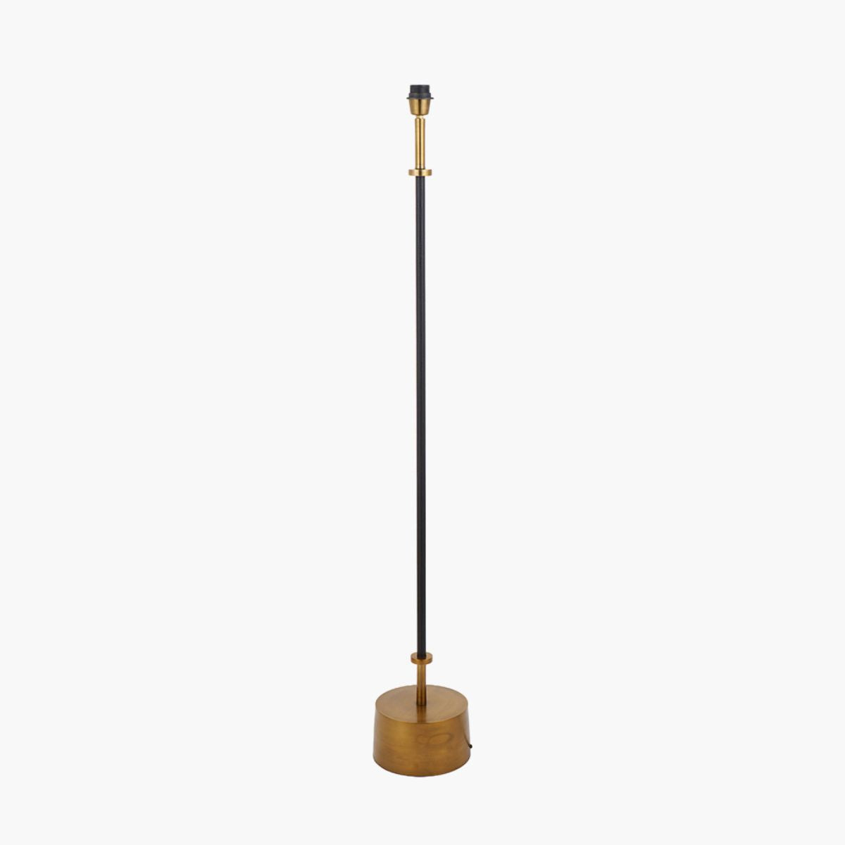 Pacific Lifestyle Antoine Black Croc and Antique Brass Metal Floor Lamp Base