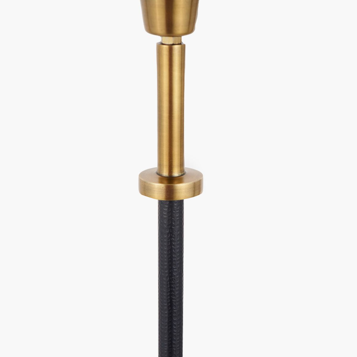 Pacific Lifestyle Antoine Black Croc and Antique Brass Metal Floor Lamp Base