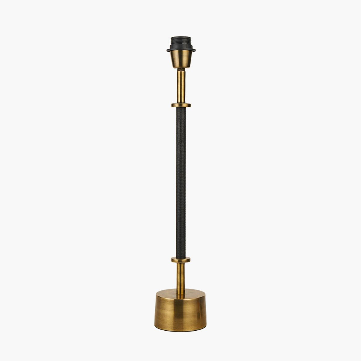 Pacific Lifestyle Antoine Black Croc and Antique Brass Metal Table Lamp Base