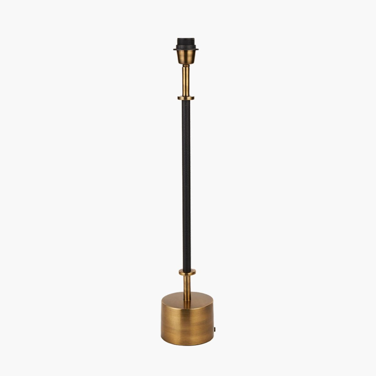 Pacific Lifestyle Antoine Black Croc and Antique Brass Metal Table Lamp Base