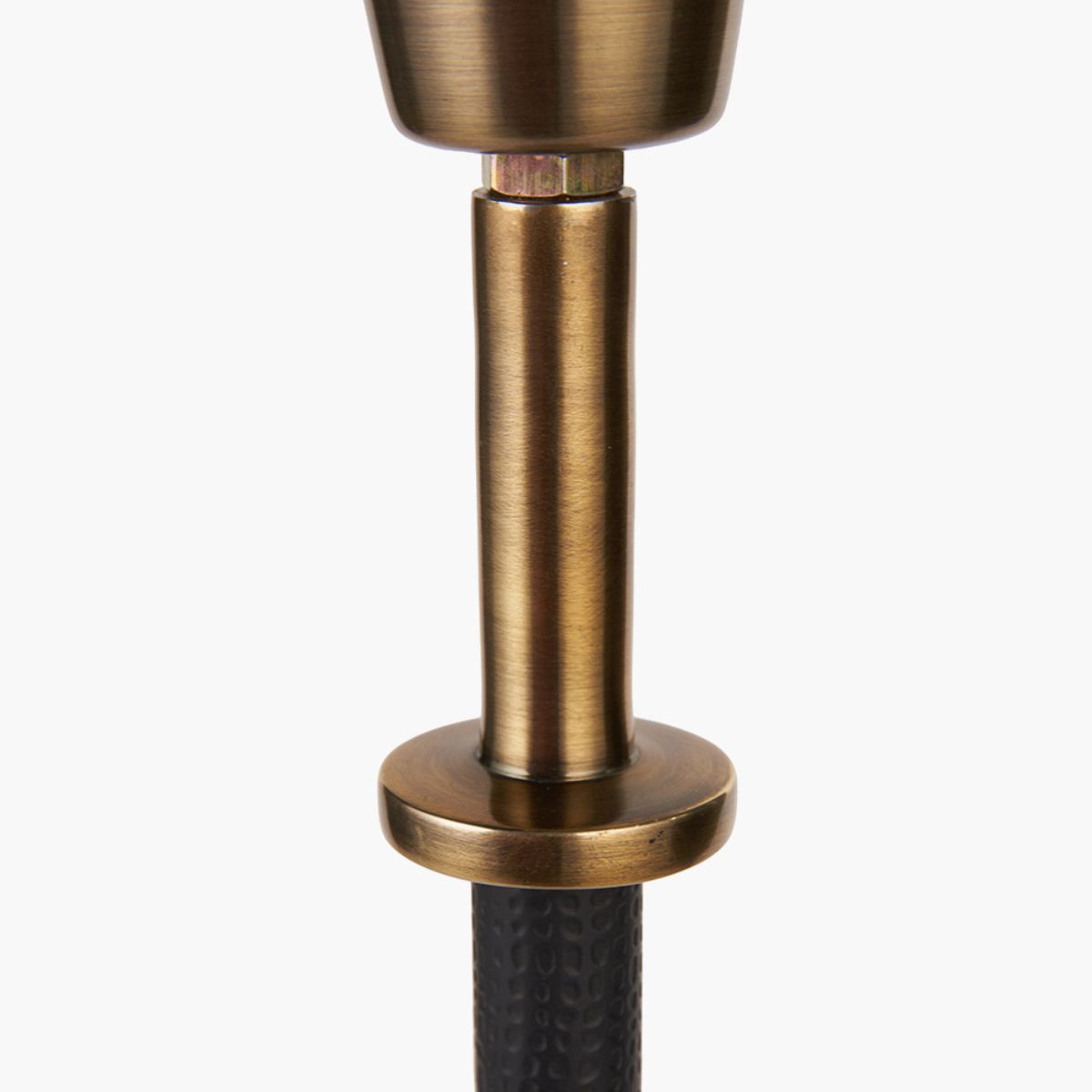 Pacific Lifestyle Antoine Black Croc and Antique Brass Metal Table Lamp Base