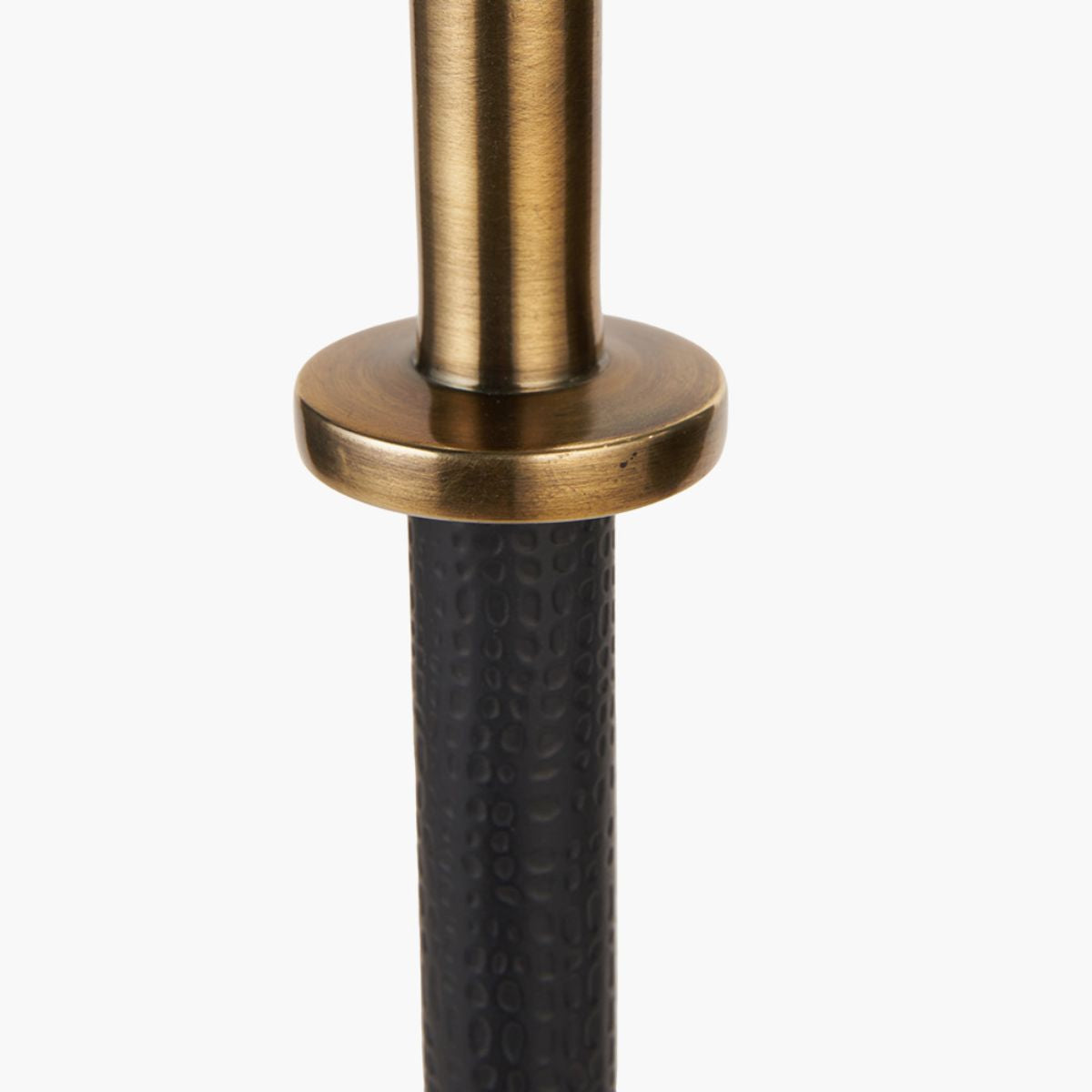 Pacific Lifestyle Antoine Black Croc and Antique Brass Metal Table Lamp Base