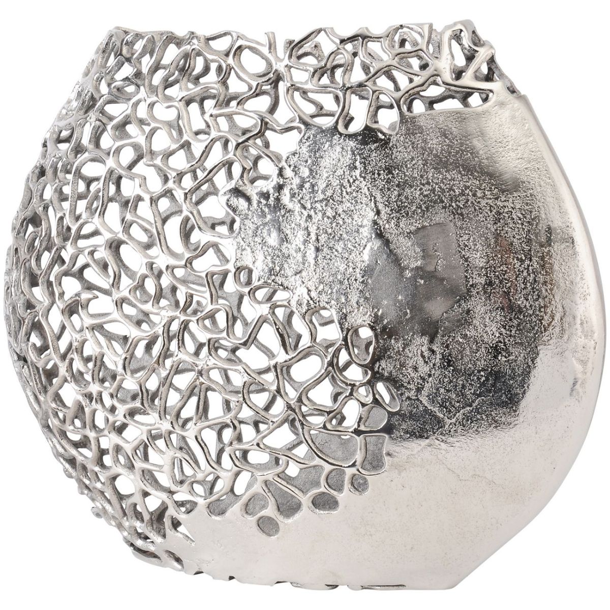 Libra Interiors Apo Coral Aluminium Ellipse Vase