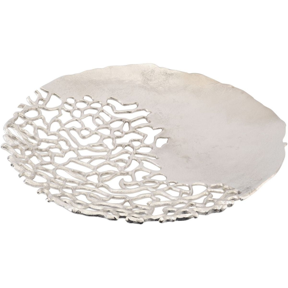 Libra Interiors Apo Coral Aluminium Platter - Set of 2