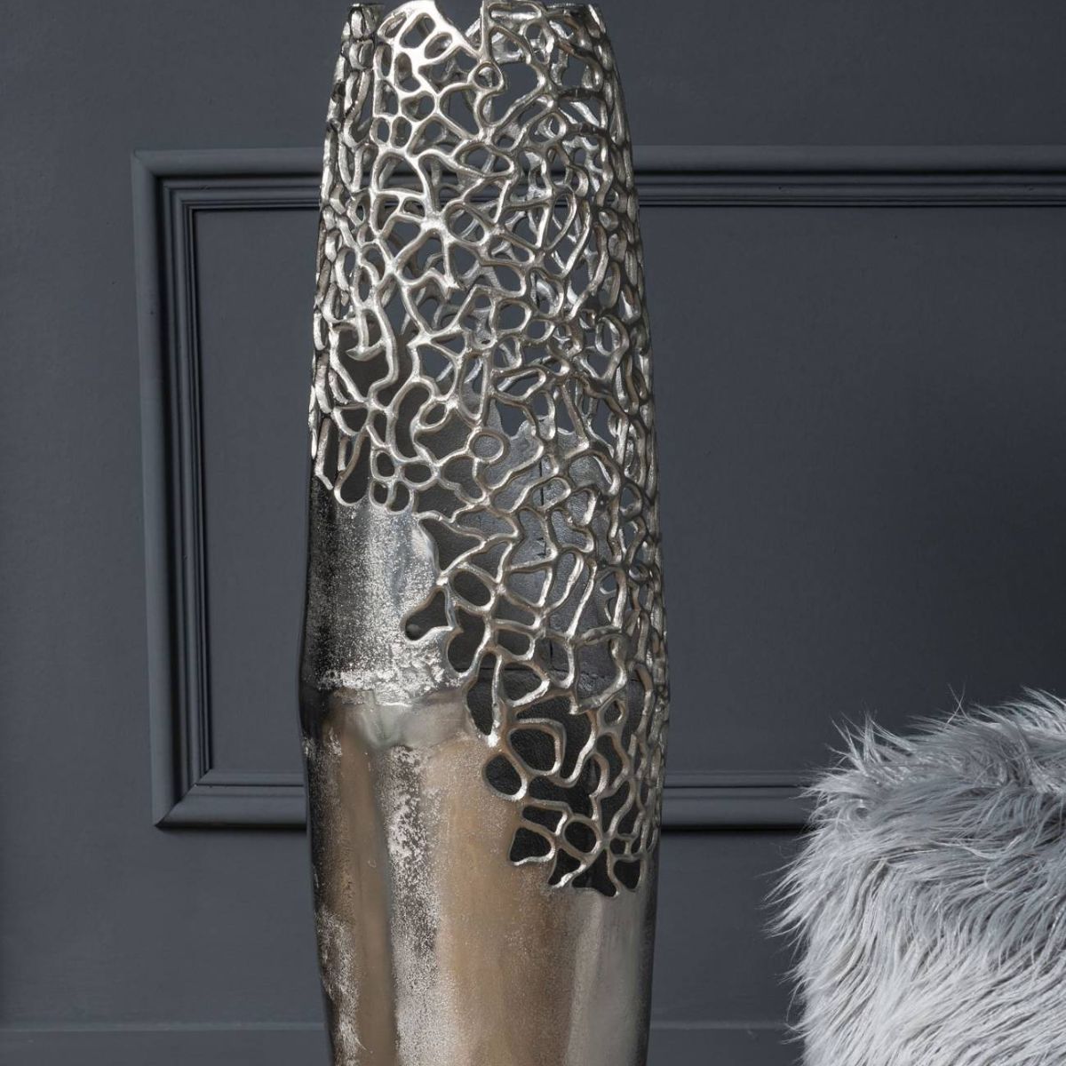 Libra Interiors Apo Coral Aluminium Small Vase