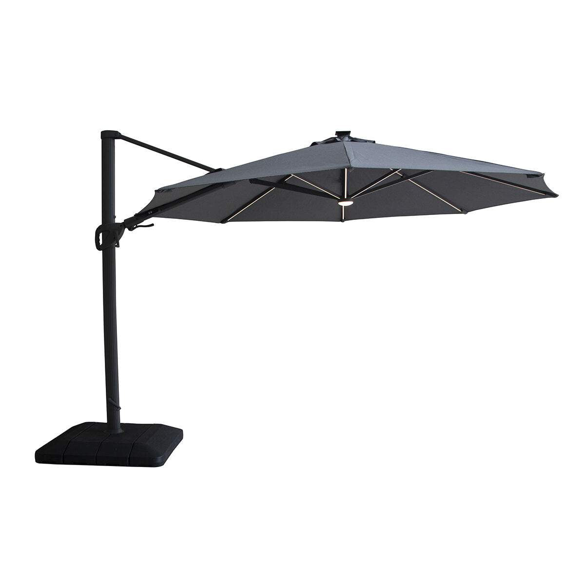 Maze - Aramis Solar LED 3.5m Round Rotating Cantilever Parasol
