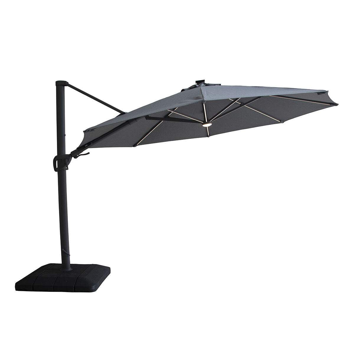 Maze - Aramis Solar LED 3.5m Round Rotating Cantilever Parasol