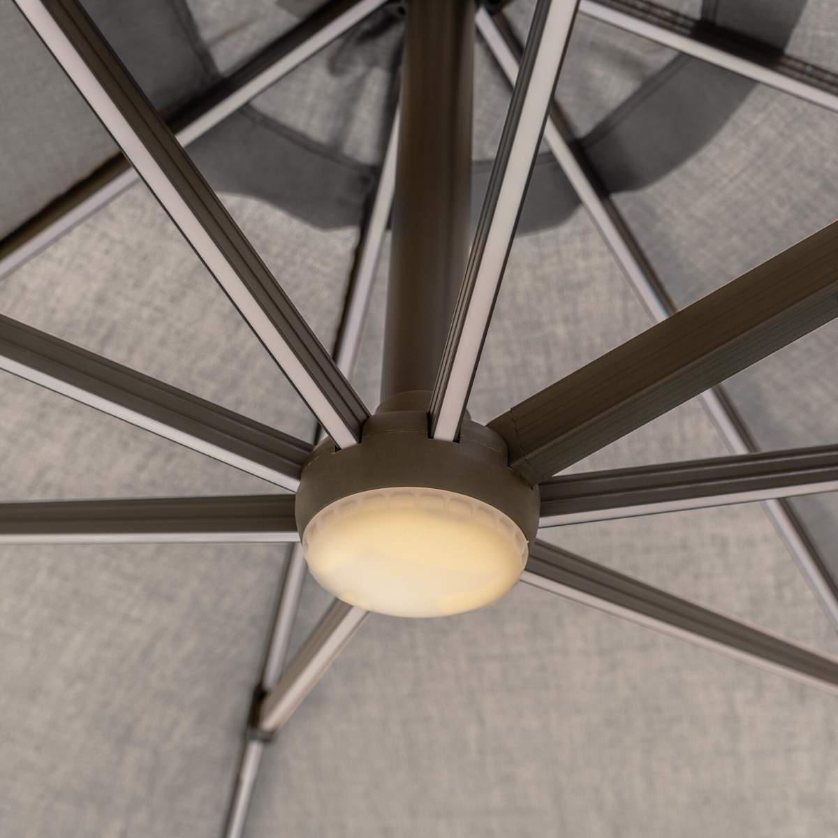 Maze - Aramis Solar LED 3.5m Round Rotating Cantilever Parasol