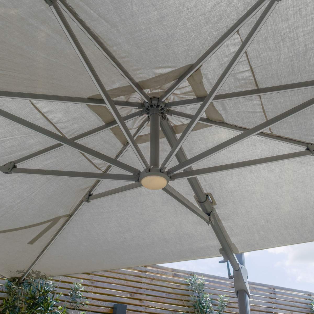 Maze - Aramis Solar LED 3m x 4m Rectangular Rotating Cantilever Parasol