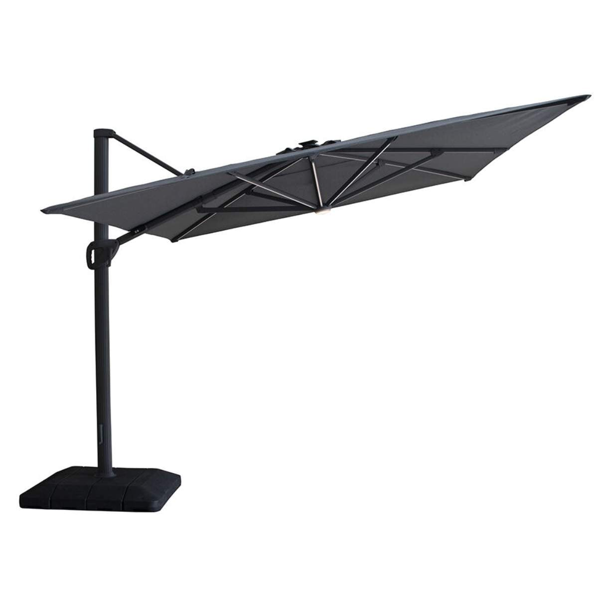 Maze - Aramis Solar LED 3m x 4m Rectangular Rotating Cantilever Parasol
