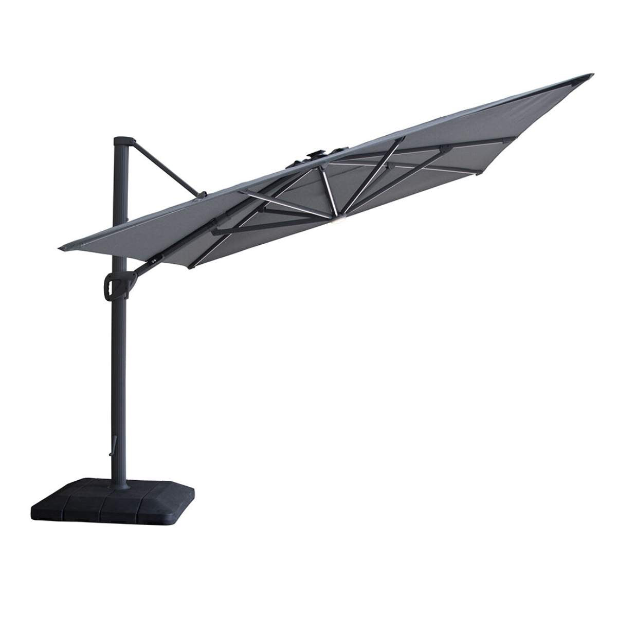 Maze - Aramis Solar LED 3m x 4m Rectangular Rotating Cantilever Parasol