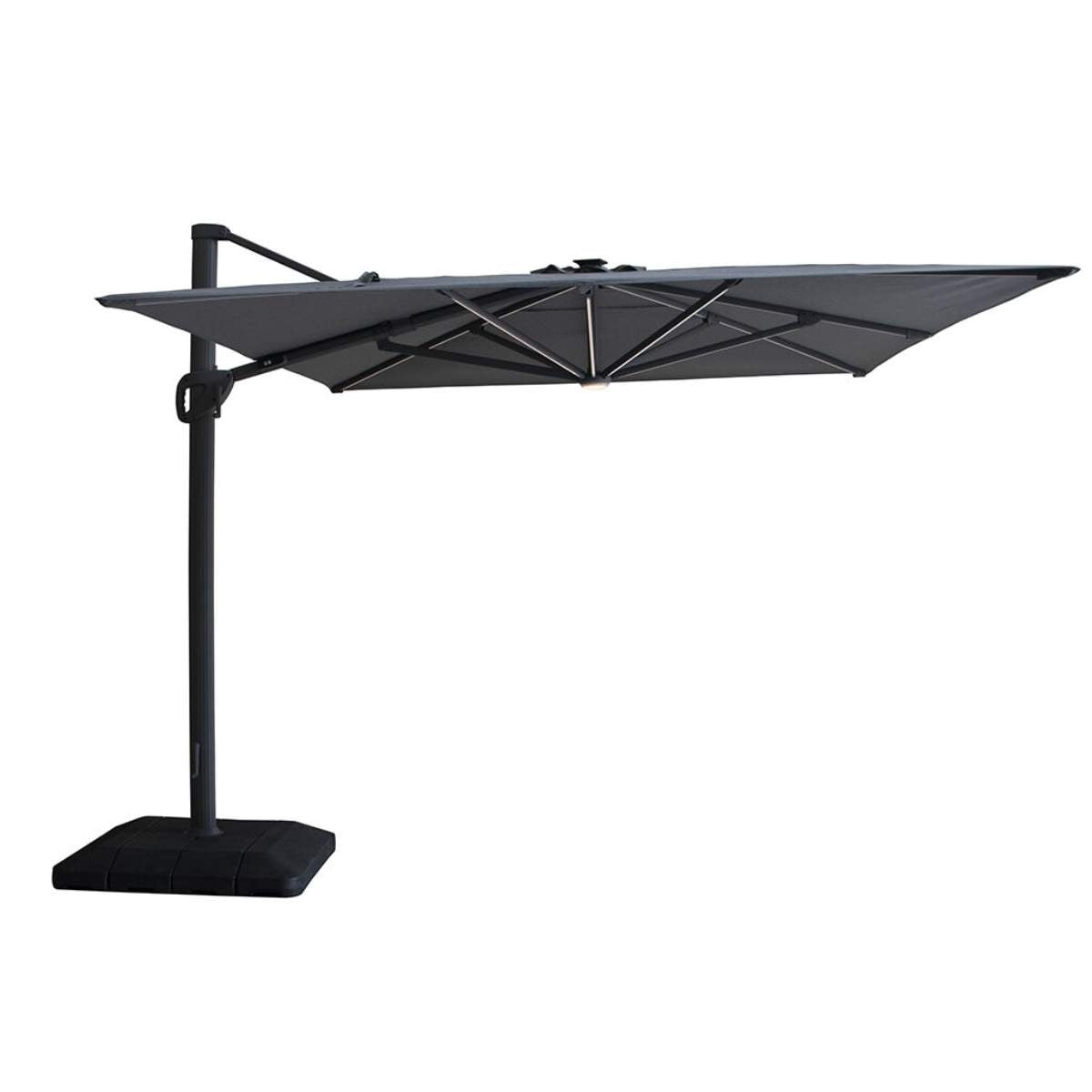 Maze - Aramis Solar LED 3m x 4m Rectangular Rotating Cantilever Parasol