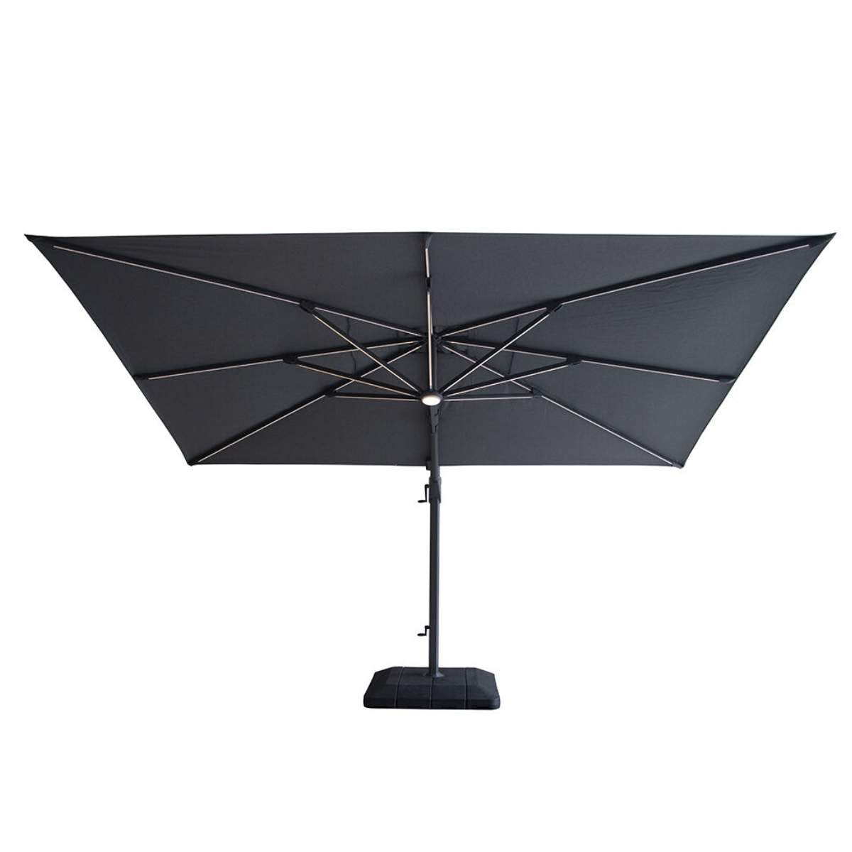 Maze - Aramis Solar LED 3m x 4m Rectangular Rotating Cantilever Parasol
