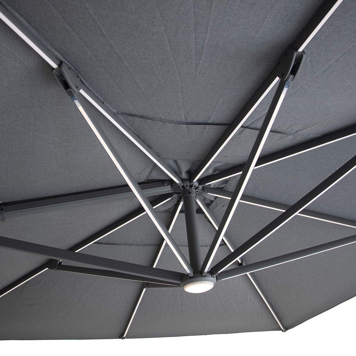 Maze - Aramis Solar LED 3m x 4m Rectangular Rotating Cantilever Parasol