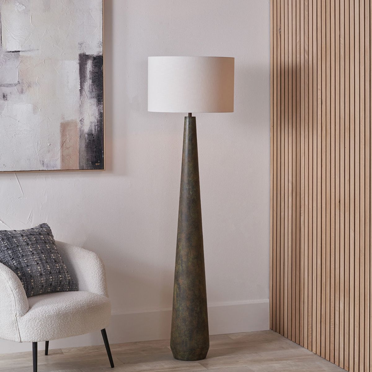 Pacific Lifestyle Arbor Verdi Gris Metal Conical Floor Lamp Base