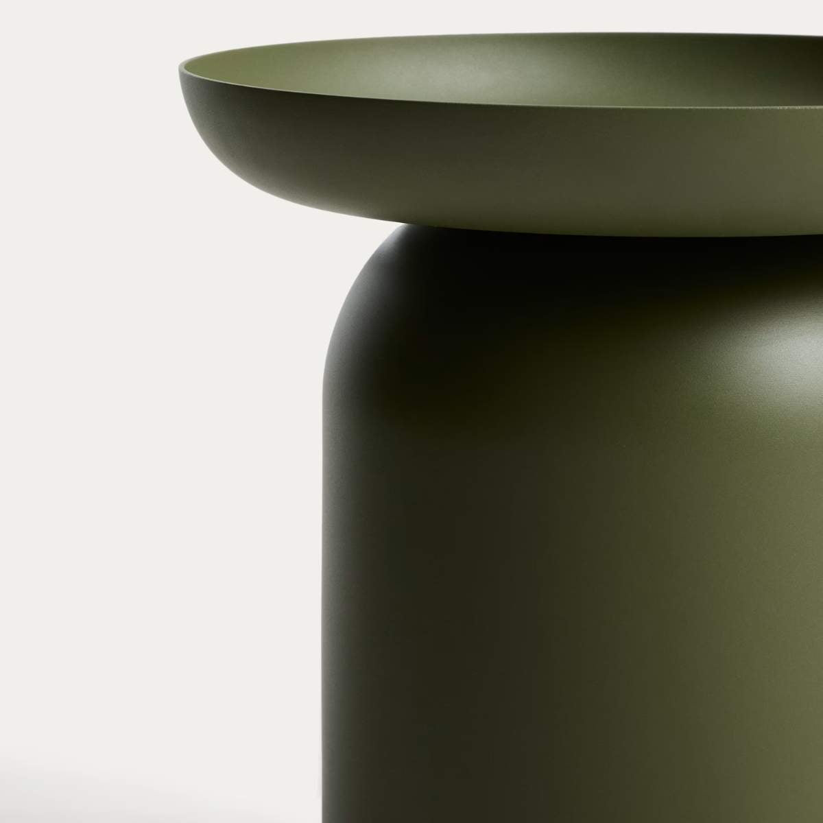 Kave Home Arcola side table in brown aluminium Ø45cm