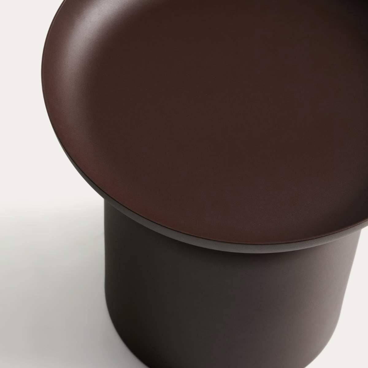 Kave Home Arcola side table in brown aluminium Ø45cm