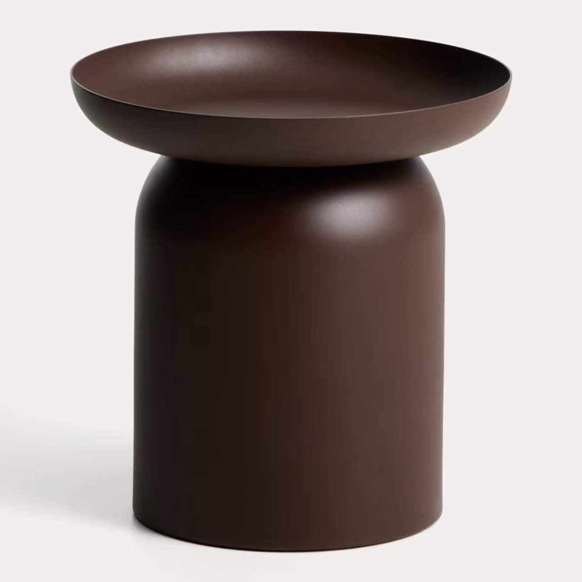 Kave Home Arcola side table in brown aluminium Ø45cm