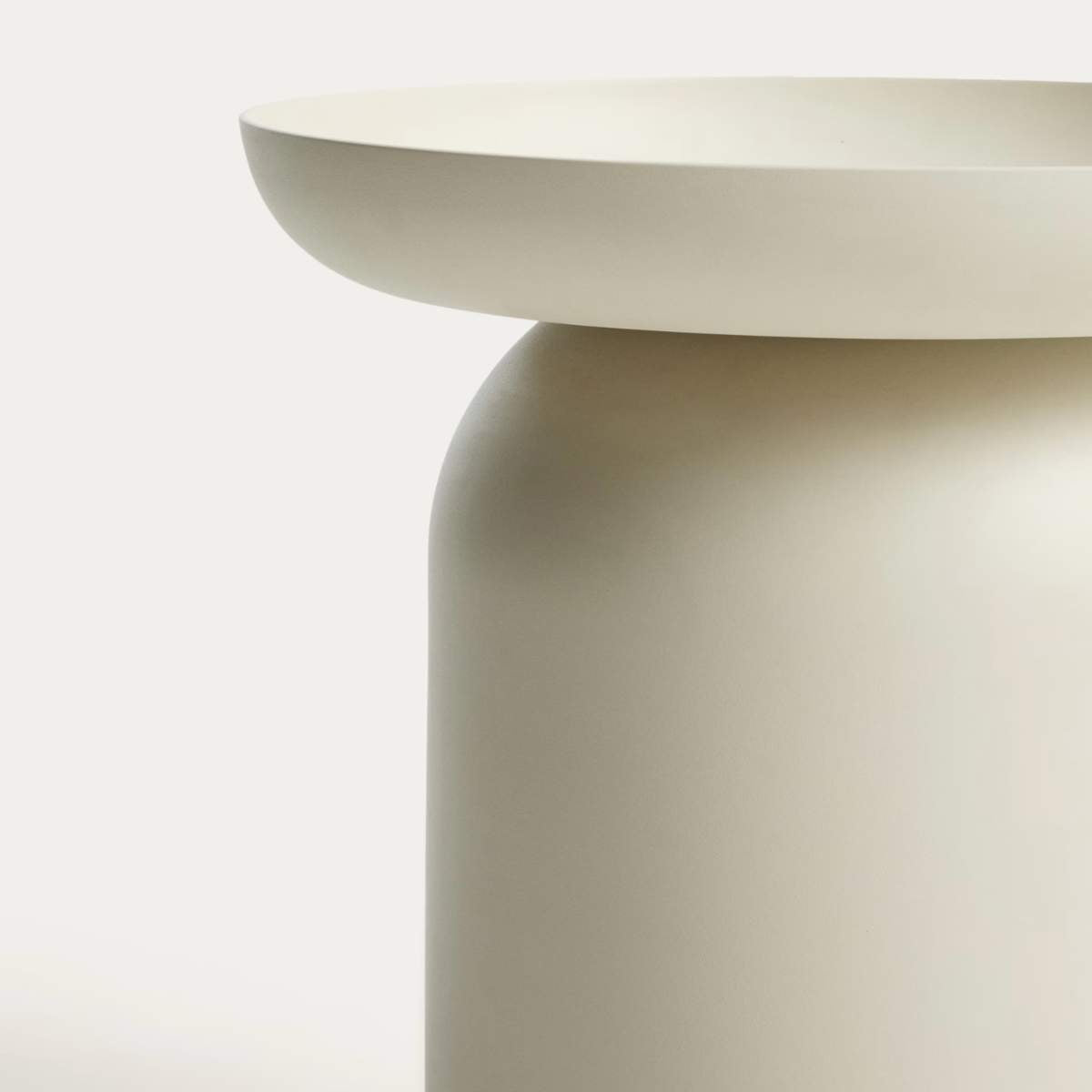 Kave Home Arcola side table in brown aluminium Ø45cm