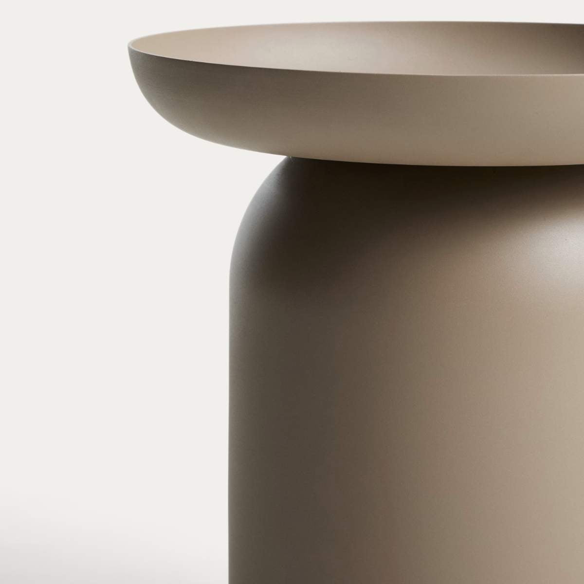 Kave Home Arcola side table in brown aluminium Ø45cm