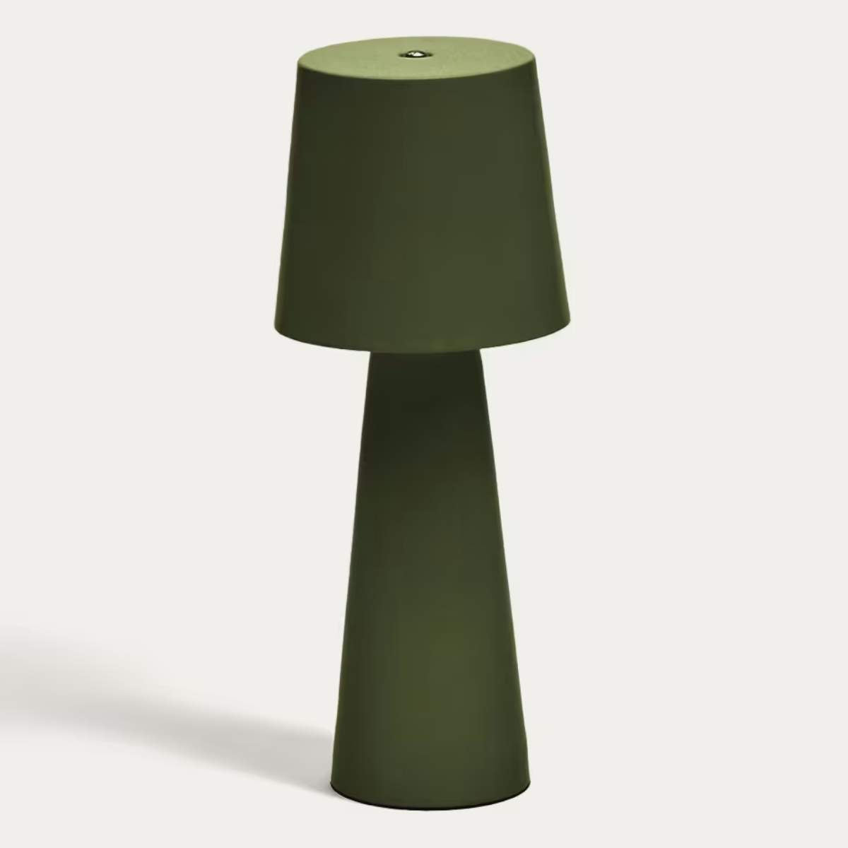 Kave Home Arenys small table lamp in metal with a shiny silver finish