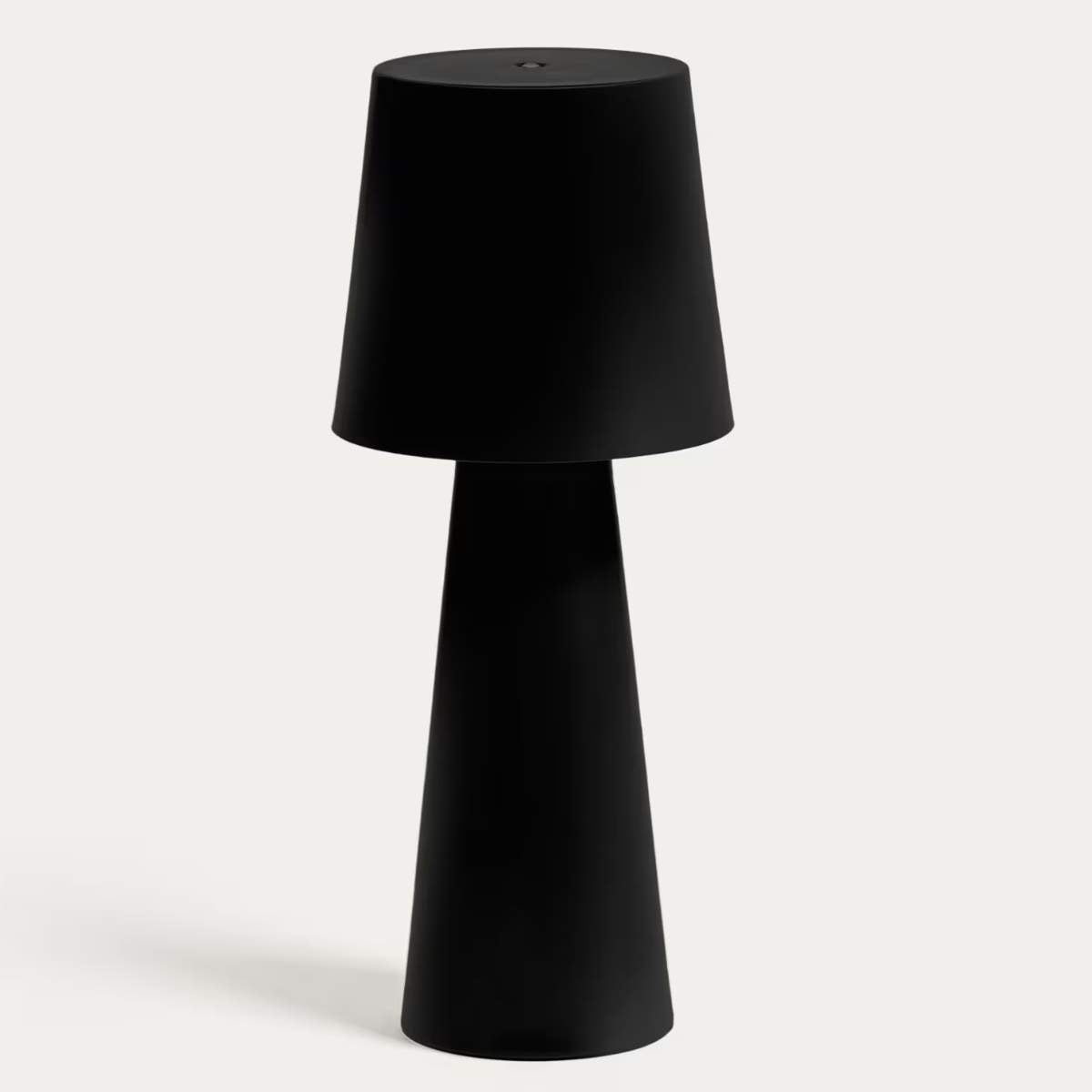 Kave Home Arenys large table lamp in metal with a shiny silver finish