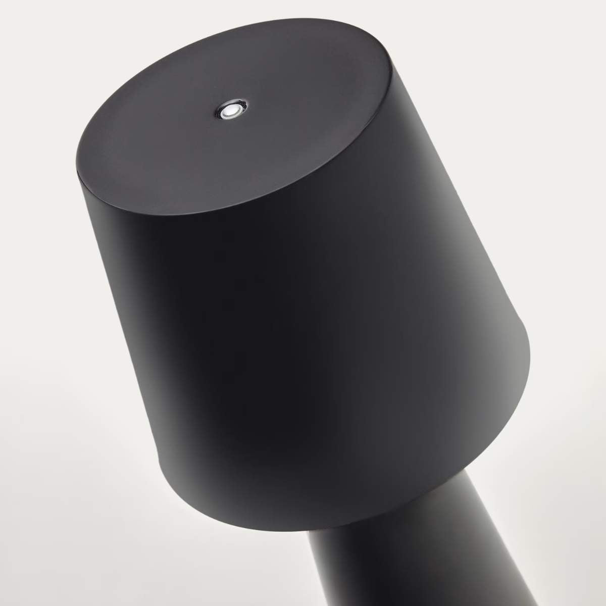 Kave Home Arenys large table lamp in metal with a shiny silver finish